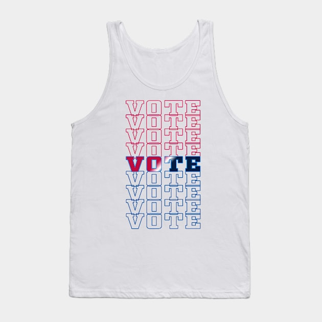 Vote Red White & Blue Tank Top by IronLung Designs